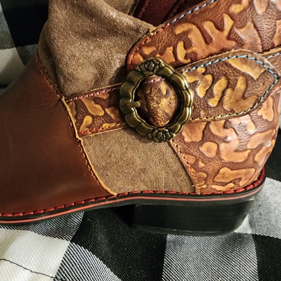 Spring Step L'Artiste bootie size 5.5 brown and mix colors - Picture 15 of 17